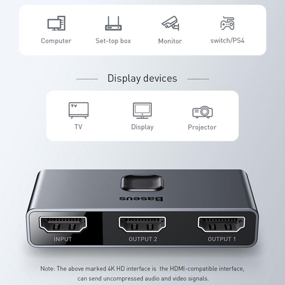 Bộ Chuyển Đổi Âm Thanh / Video HDMI Hai Chiều 4K HD 1X 2 / 2X1 TAYLOR1