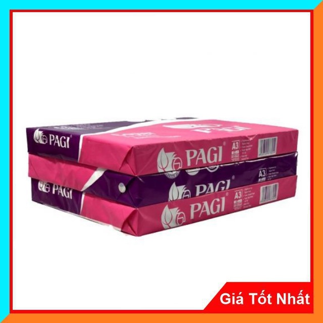 Giấy In, Giấy Photo Pagi A3 DL 65/m2,Độ trắng 90 - Được Đóng Gói Bằng Vỏ Bọc Chống Ẩm