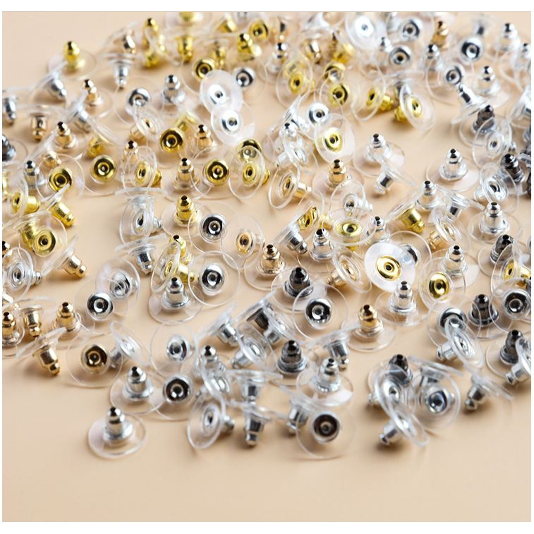 100 chuôi hoa tai, bông tai mẫu nút và vành nhựa