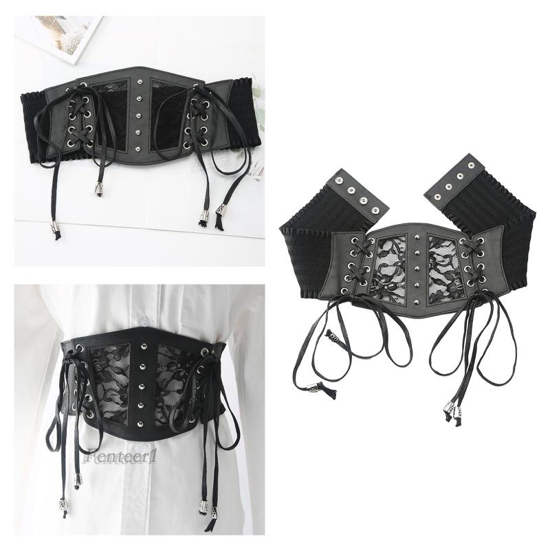 Thắt Lưng Bản Rộng Co Giãn Mặc Đầm Thời Trang Cho Nữ Fenteer1