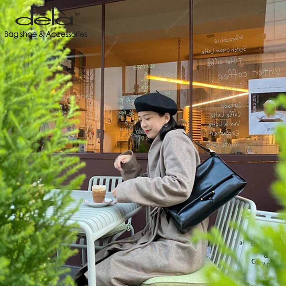 Dela Túi Xách Da Mềm Cỡ Lớn Thời Trang Hàn Quốc