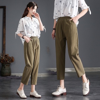 Quần Harem Lưng Cao Plus Size Thời Trang Cho Nữ