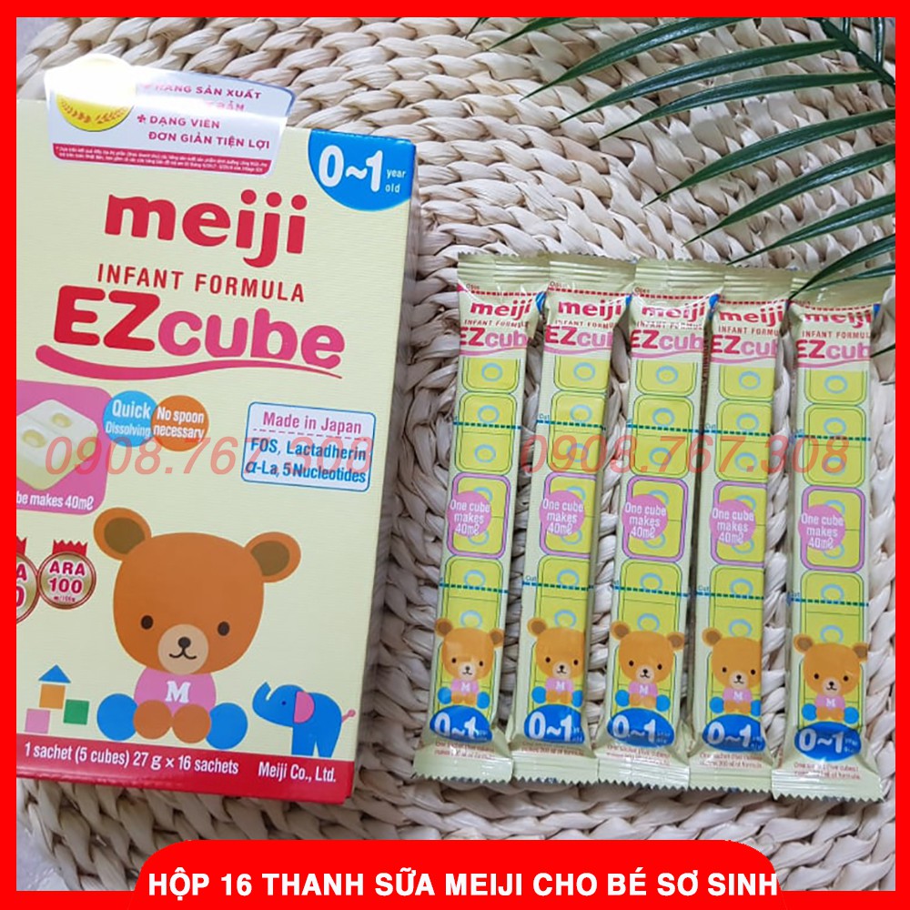 [Hộp 16 Thanh] Meiji Thanh 27g - Sữa Meiji Thanh Nhập Khẩu Nhật (Số 0-1) -HSD 2023