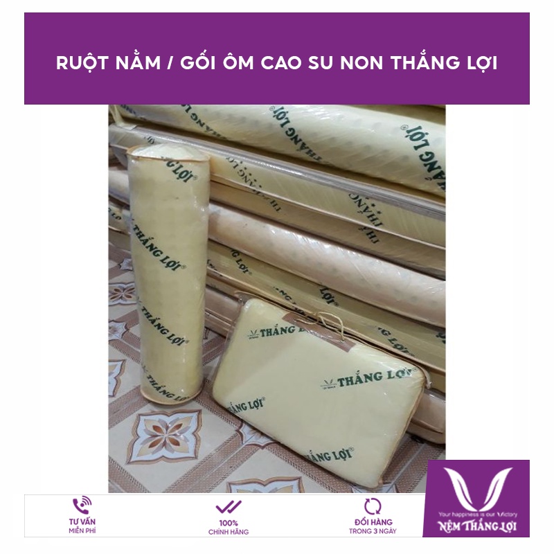 Gối Nằm Gối Ôm Cao Su Non Thắng Lợi Chính Hãng Cao Cấp - Cho Giấc Ngủ Thoải Mái