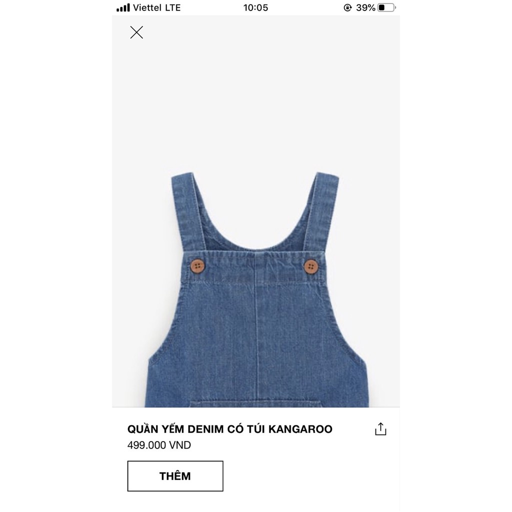 [HOT] Quần yếm Zara demi có túi Kangaroo xuất dư cho bé, mẫu mới chất siêu mềm mịn (Ảnh thật shop chụp)