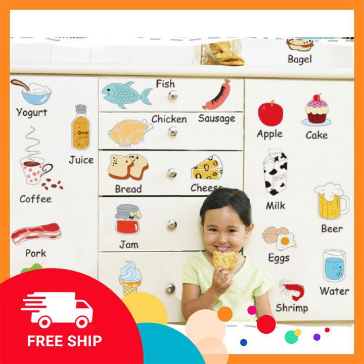 Decal dán tường ⚡FREE SHIP⚡ Tranh dán tường hình vườn thú tiếng anh giúp bé học ngoại ngữ vui và tốt hơn