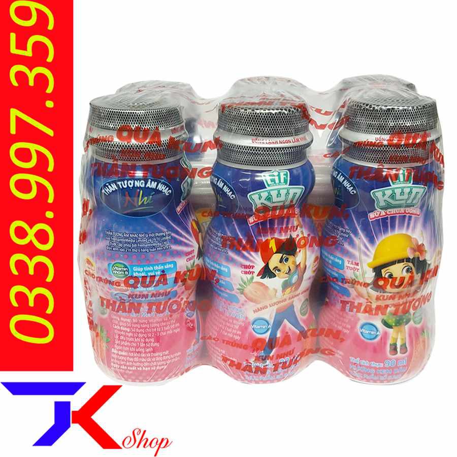 Sữa Kun Trái Cây 1 Lốc 6 Chai