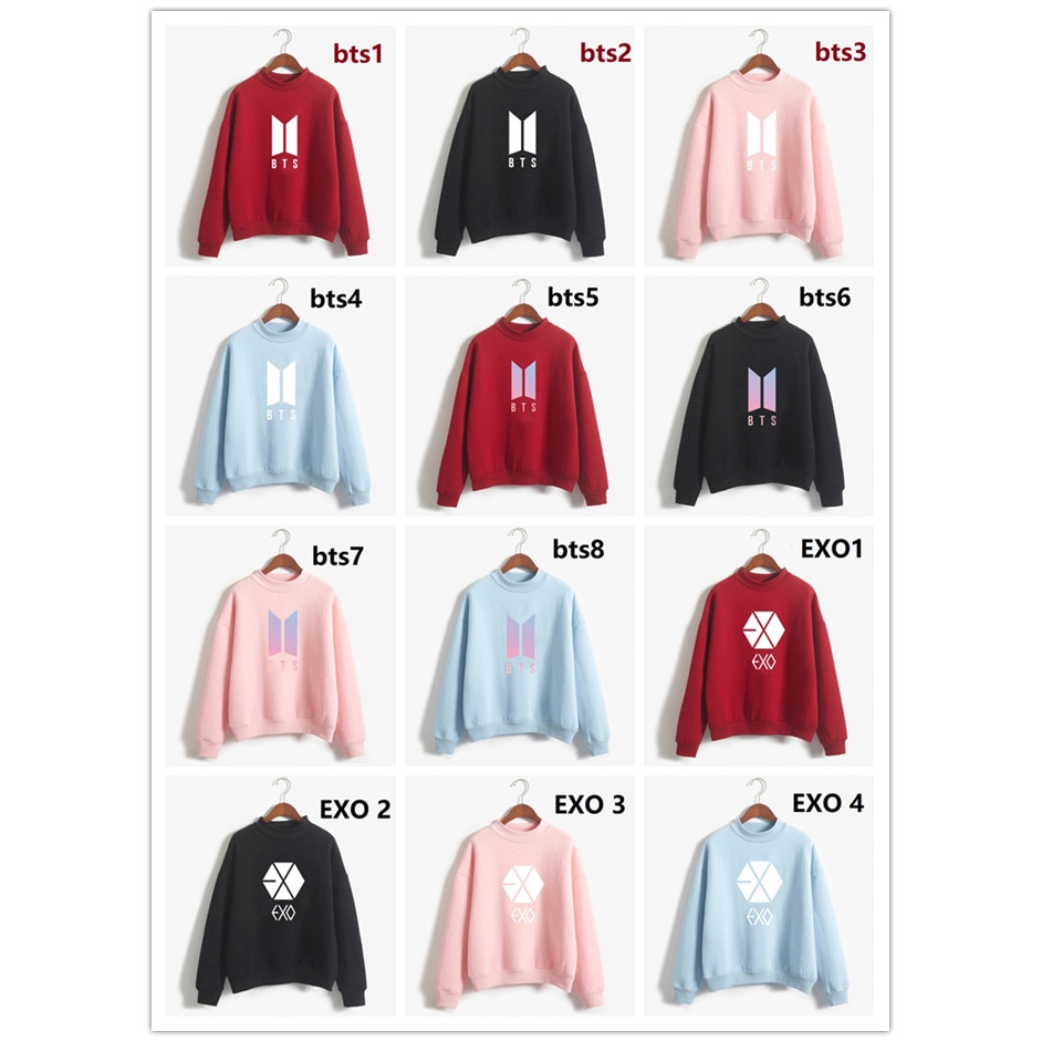 Áo Hoodie Dài Tay In Chữ Got7 Twice Wanna Blackpink One Bts Exo Thời Trang Mùa Đông 2018