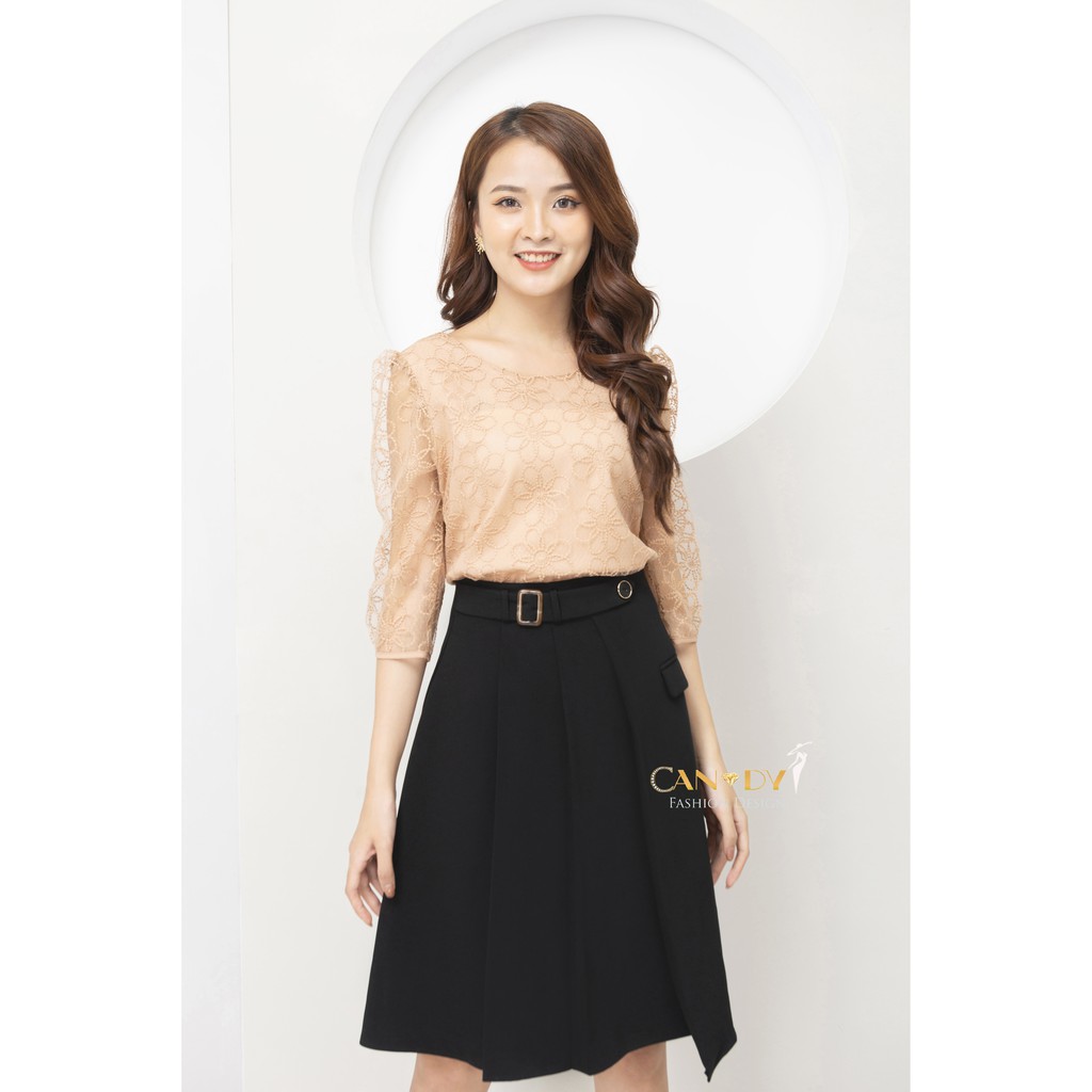 Chân Váy Nữ ❣️𝑭𝒓𝒆𝒆𝒔𝒉𝒊𝒑❣️ Chân Váy Xếp Ly Phối Đai CV48 - Hàng VNXK - Candy Fashion | BigBuy360 - bigbuy360.vn