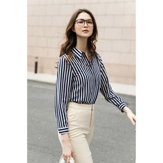 Áo Sơ Mi Lụa Sọc Medium