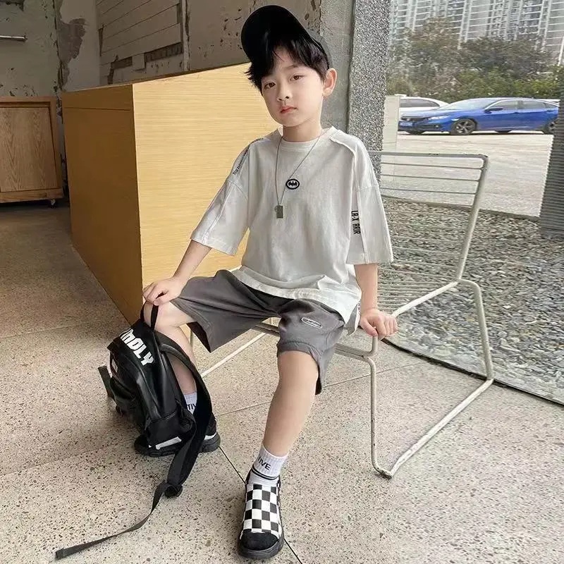 Set 2 Món Áo Thun + Quần Short Thời Trang Hàn Quốc Cao Cấp Cho Bé Trai Từ 3 Đến 4 Đến 5 Đến 6 Đến 7 Đến 8 Đến 9 Đến 10 Đến 11 12 Tuổi