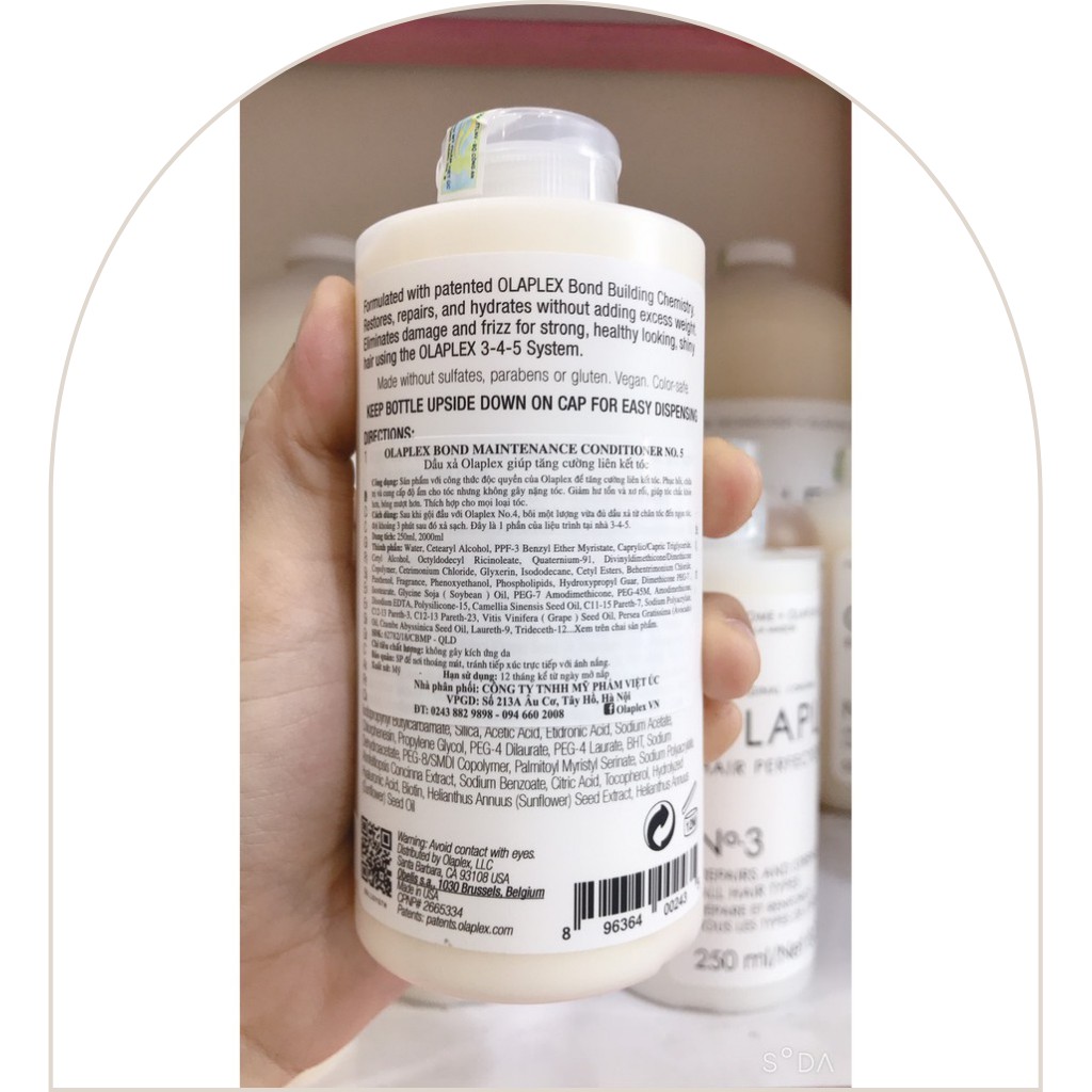 DẦU XÃ OLAPLEX SỐ 5 PHỤC HỒI TÓC HƯ TỔN 250ML