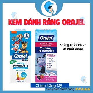 Kem Đánh Răng Orajel Training Toothpaste Nuốt Được Vị Trái Cây Cho Trẻ Thêm Thích Thú Đánh Răng 42,5g