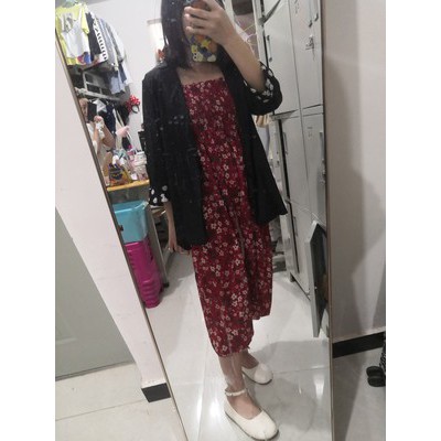 Váy Hai Dây Hoa Nhí Bản To Chun Lưng Hàng Quảng Quảng Châu V07 Kèm Ảnh Thật