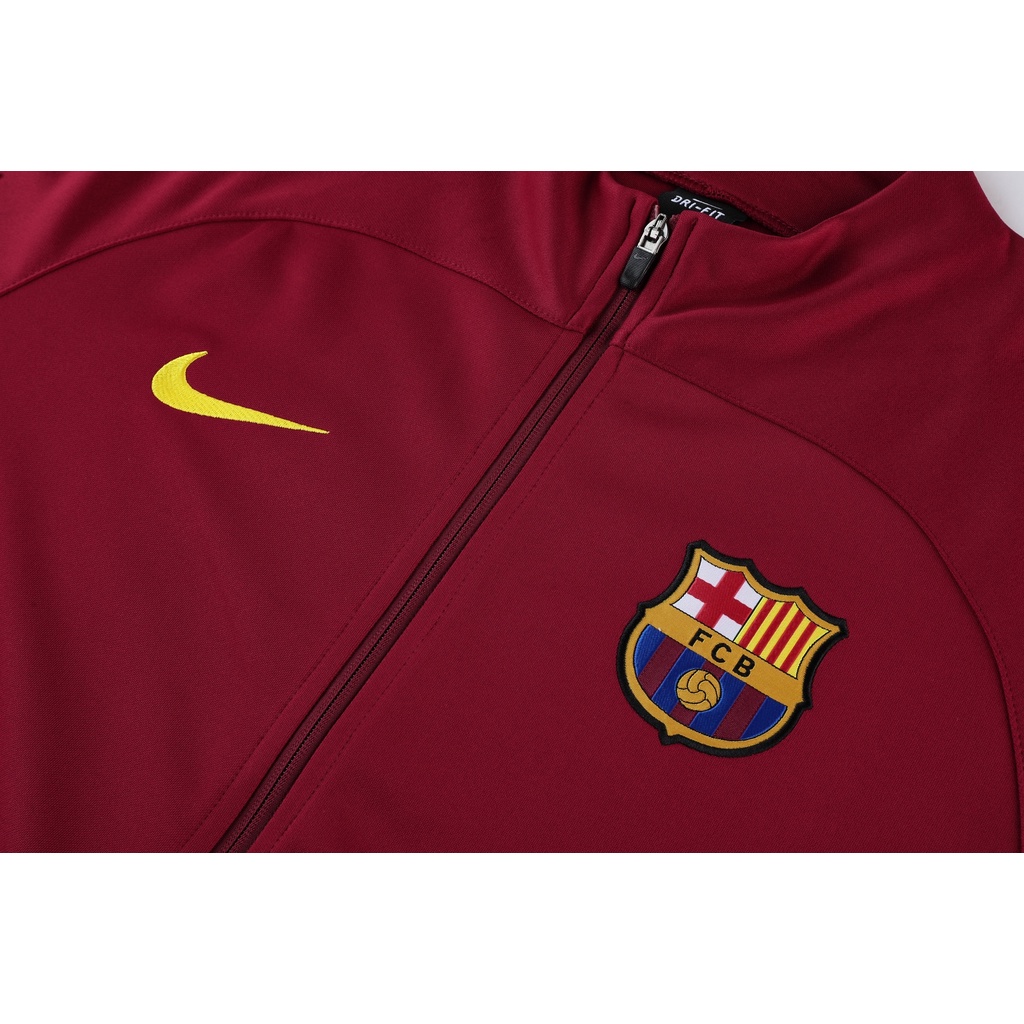 Bộ Quần Áo Bóng Đá Dài Tay Màu Đỏ Vải polyester S-2XL Thời Trang 2022 / 23 Cho Nam