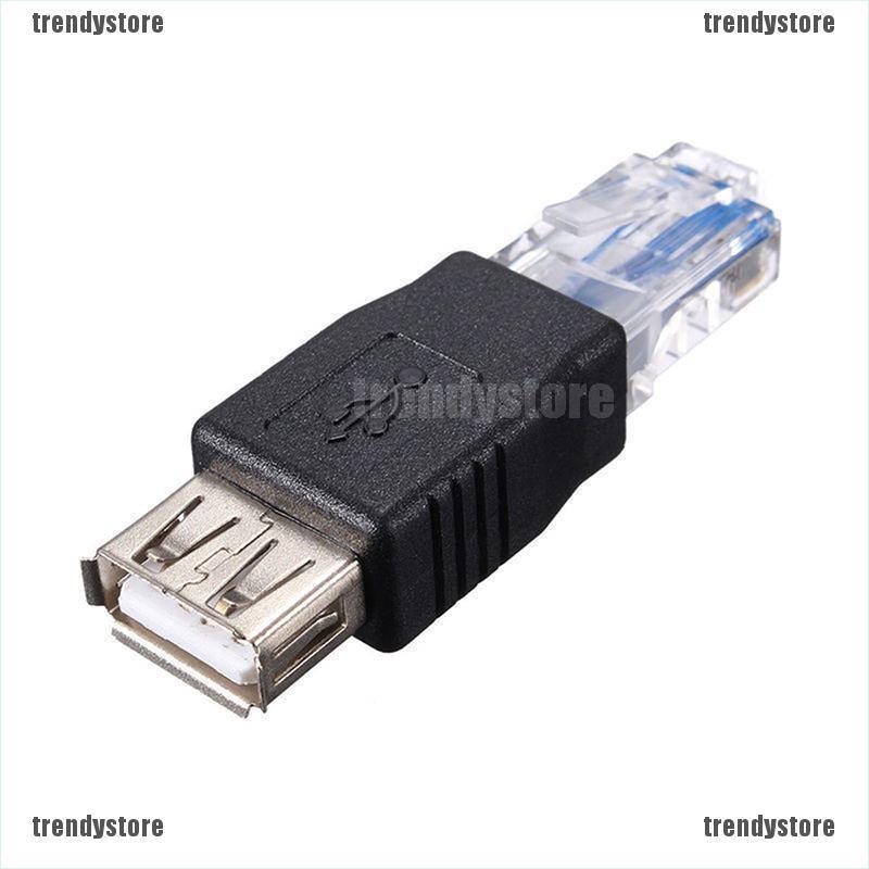 2pcs Ethernet RJ45 Male To USB Female Converter Adapter LAN Network