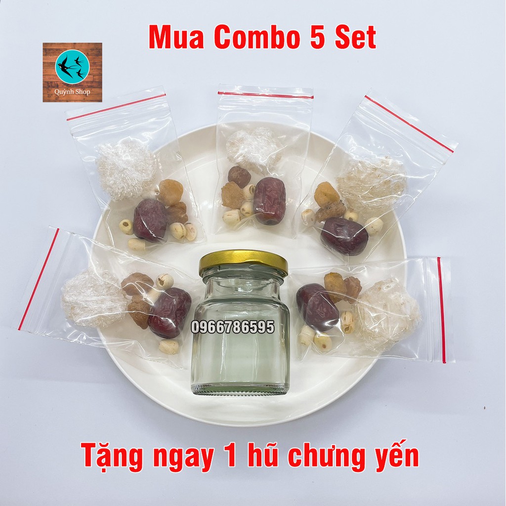 Set yến sào baby chia sẵn mini kèm nguyên liệu như hình và đường phèn đi kèm hướng dẫn chưng tại nhà | BigBuy360 - bigbuy360.vn