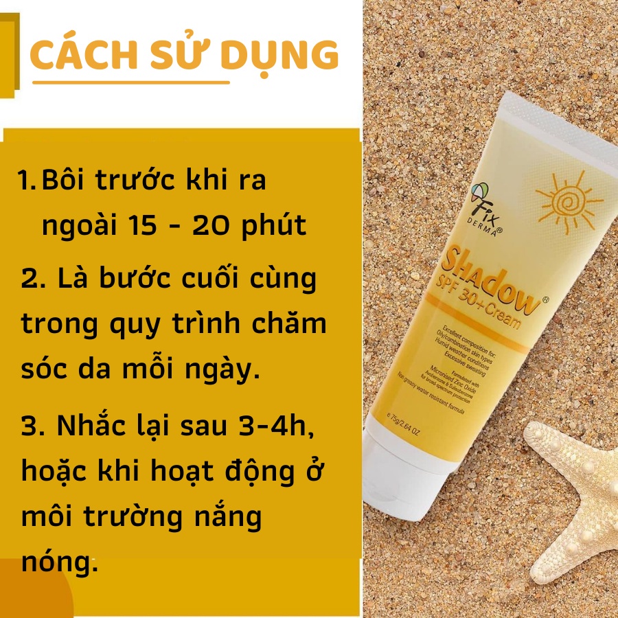 Kem chống nắng Fixderma chính hãng, không nhờn, không bết dính, không trôi, an toàn cho da