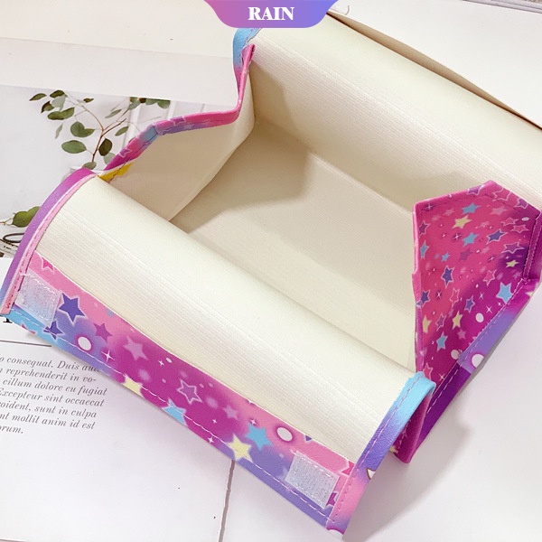 Hộp Đựng Khăn Giấy Bằng PU Họa Tiết Hoạt Hình Cinnamoroll Kuromi Melody Hello Kitty Trang Trí Phòng Khách Phòng Ngủ Nhà Bếp [Dur]