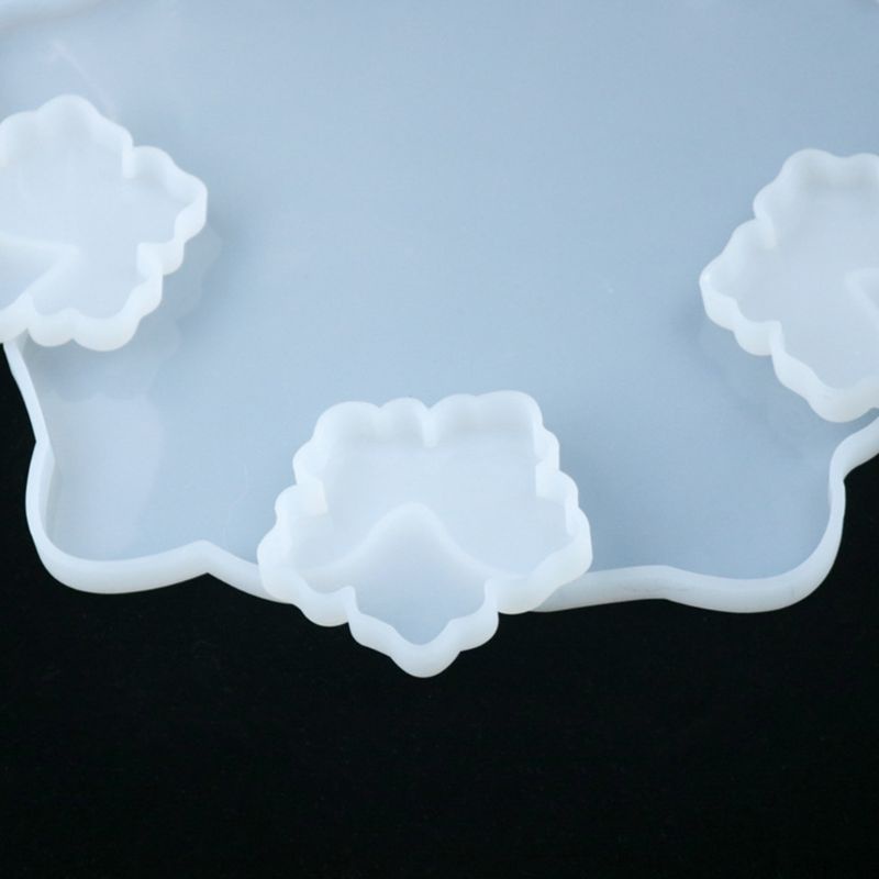 Khuôn Silicone Làm Đế Lót Ly Hình Bông Hoa Bằng Nhựa Epoxy Độc Đáo DIY