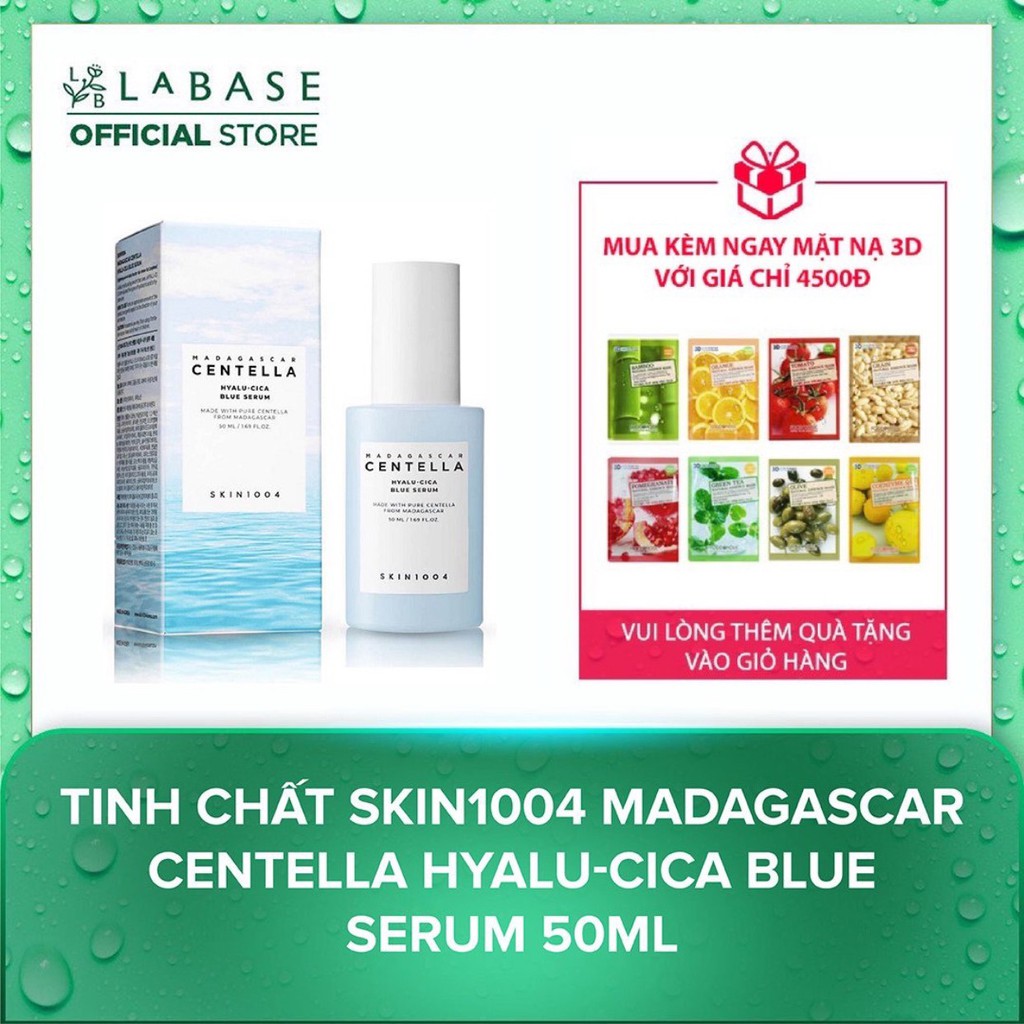 Tinh chất cấp ẩm,chiết xuất rau má Skin1004 Madagascar Centella Hyalu-Cica Blue Serum 50ml - Hàng Nhập Khẩu