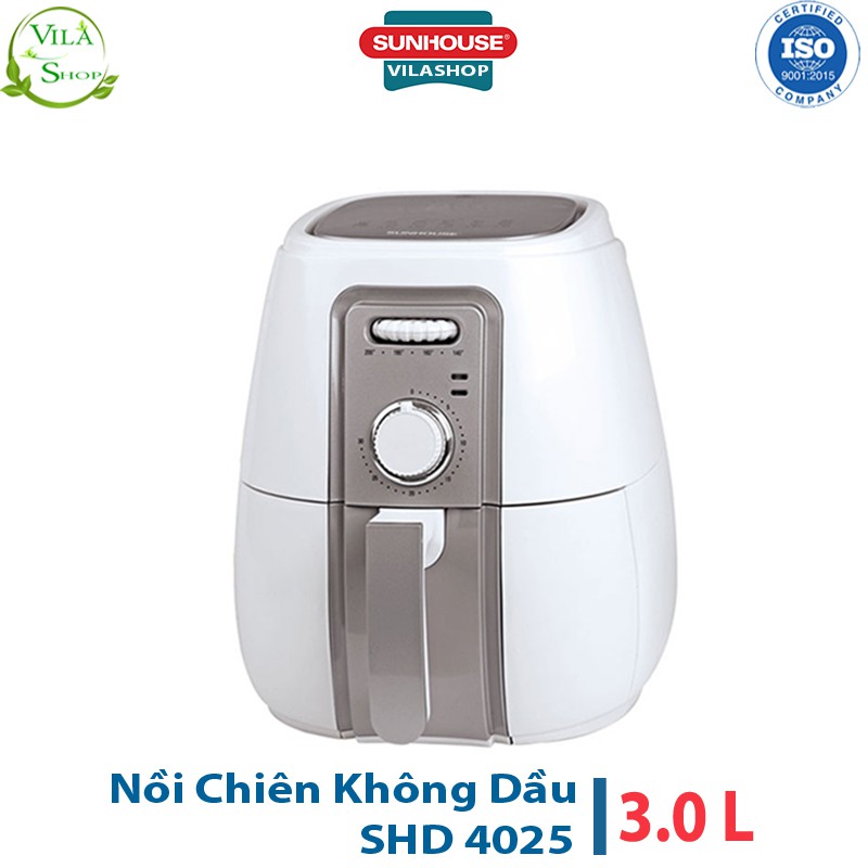 Nồi Chiên Không Dầu, Nồi Chiên Đa Năng Sunhouse SHD4025 Giảm Đến 80% Lượng Chất Béo - Bảo Vệ Sức Khỏe