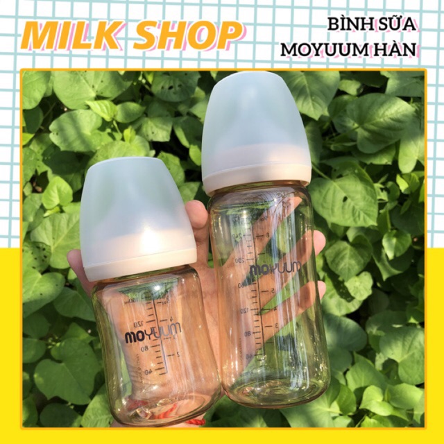 Bình sữa Moyuum 170ml/270ml chính hãng (Hỗ trợ đổi núm)