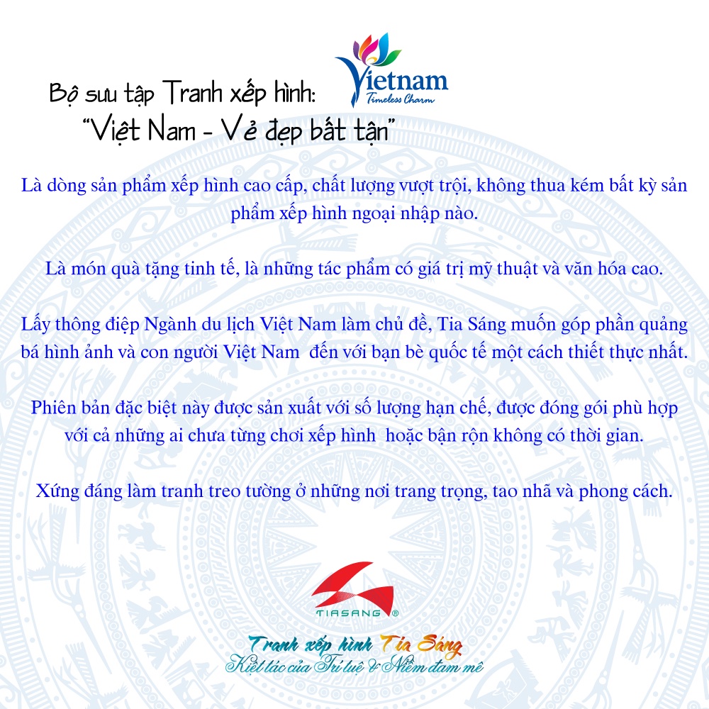 Tranh xếp hình 360 mảnh cao cấp "Việt Nam - Vẻ đẹp bất tận" - Phật thủ liên hoa