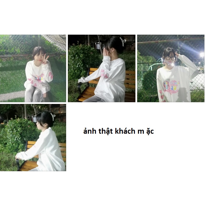 【Keroro】ÁO phông dài tay nữ dáng rộng in hình trái tim tay áo siêu dễ thương bắt trend 2021 ( kèm ảnh thật) | BigBuy360 - bigbuy360.vn