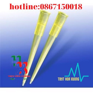 Đầu côn vàng không khía bằng nhựa 200ul