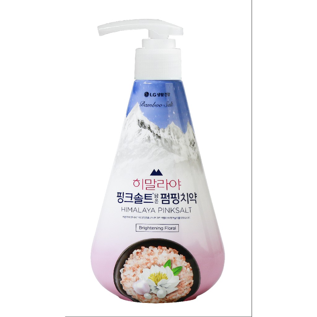 Kem đánh răng dạng vòi Muối Hồng Himalaya &amp; Tinh Chất Muối Tre Pumping - Làm Trắng Răng 285g