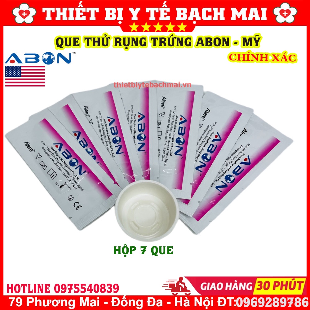 ✅ Que Thử Rụng Trứng LH ABON Hộp 7 Test - Chính Xác 100%