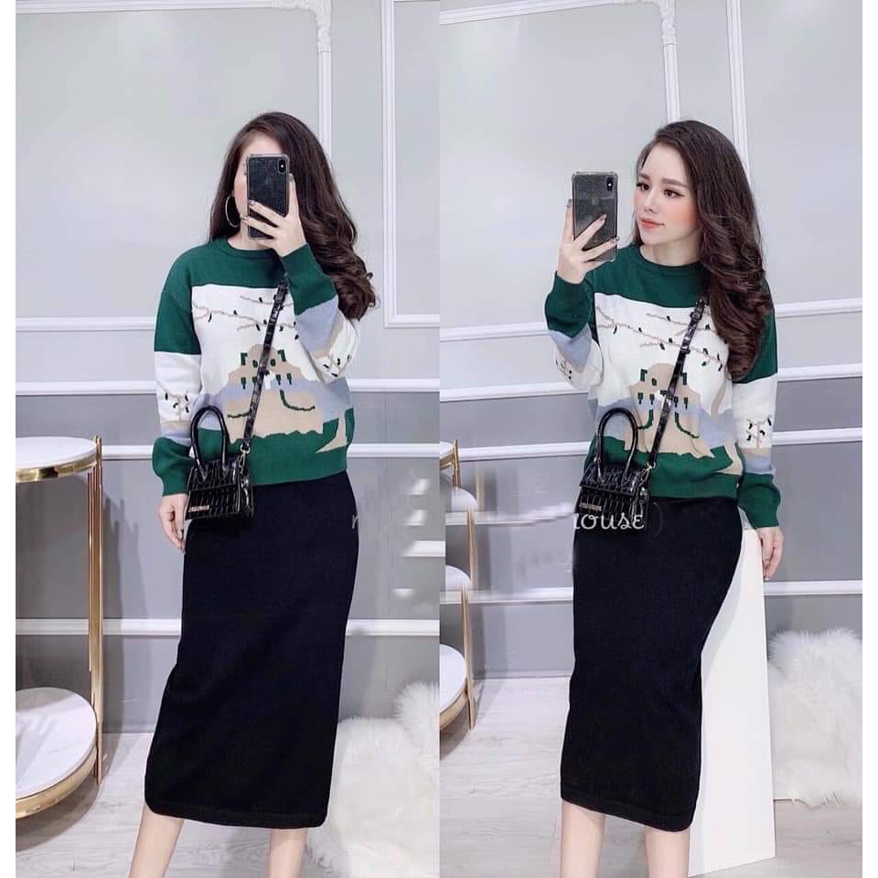 {FREE SHIP} ĐẦM LEN 3 MÀU BIGSIZE 50-85kg (Tuỳ số đo) (Có video) | BigBuy360 - bigbuy360.vn