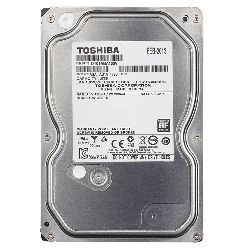 Ổ cứng HDD Toshiba 2TB Video Stream chuyên dùng cho đầu ghi camera - Hàng Chính Hãng, bảo hành 2 năm