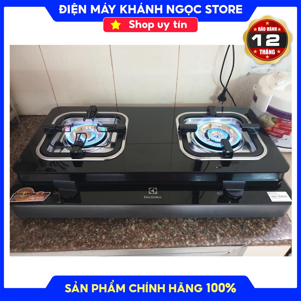 Bếp gas Electrolux ETG728GKR Tr bày Mới 99%+Tặng dây gas-Tiết kiệm 15% gas,Đánh lửa Magneto,Đầu đốt bằng đồng thau