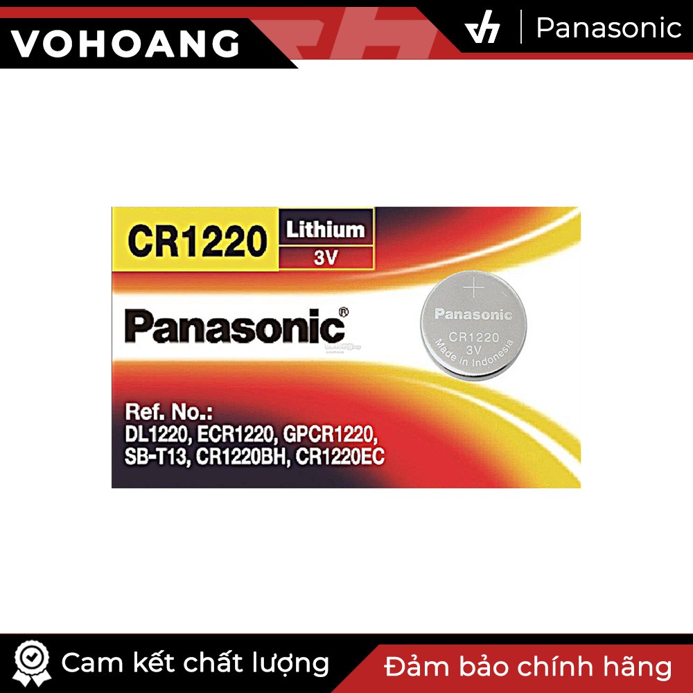 Pin Panasonic CR1220 dùng cho máy tính bỏ túi, remote, đồng hồ, nhiệt kế, v.v…