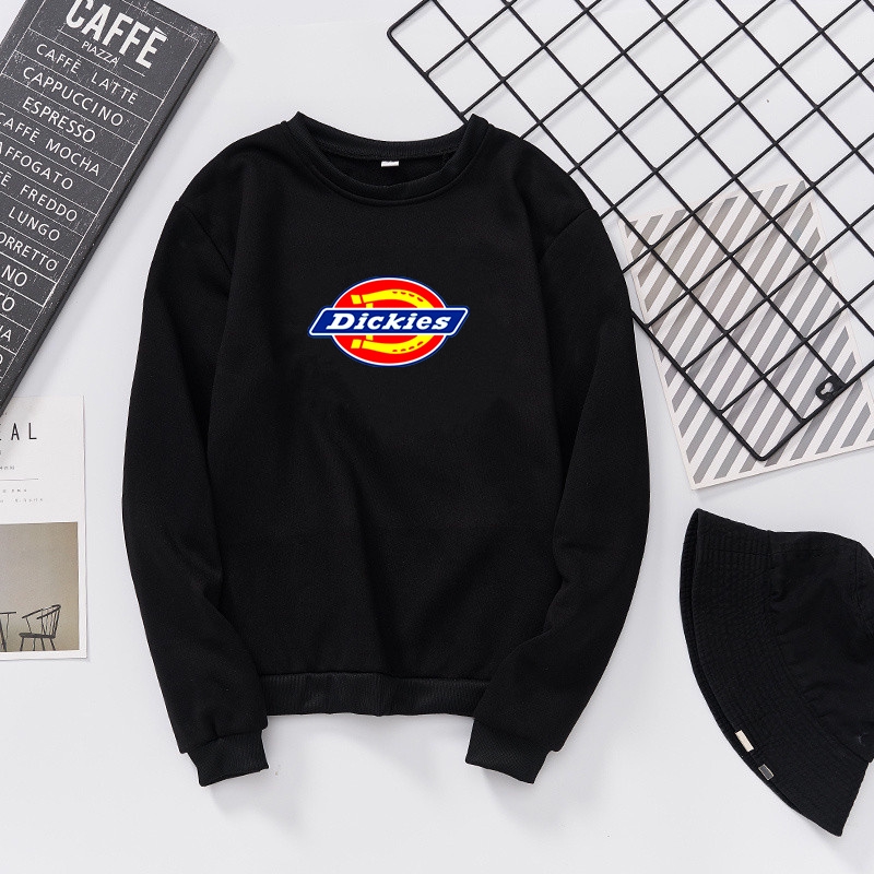 DICKIES Áo Thun Tay Dài In Họa Tiết Dickiies Dáng Rộng Dày Dặn Thời Trang Thu Đông Cho Nam Và Nữ