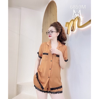 Bộ lụa Nhật phối ren Mai Ngô