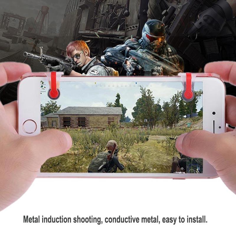 Bộ 2 Nút Bấm Chơi Game MN Trong Suốt Pubg Chơi Pubg, Ros,Free fire L1R1 Nút kích hoạt Aim Key Shooter gamepad