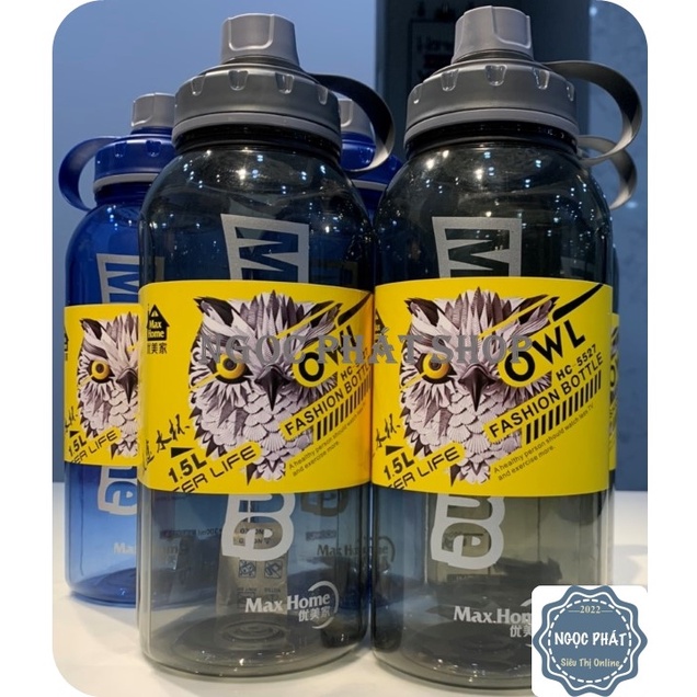 BÌNH NƯỚC THỂ THAO MAX HOME 1.5L, KIỂU DÁNG ĐẸP, NĂNG ĐỘNG, HÀNG CHUẨN