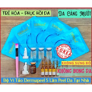 BỘ Vi Tảo Trứng Cá Tuyết Dermapeel+ - Combo Trẻ Hóa Làn Da - SẠCH MỤN - XÓA NHĂN - MỜ THÂM NÁM - 5 NẠ DERMAPEEL