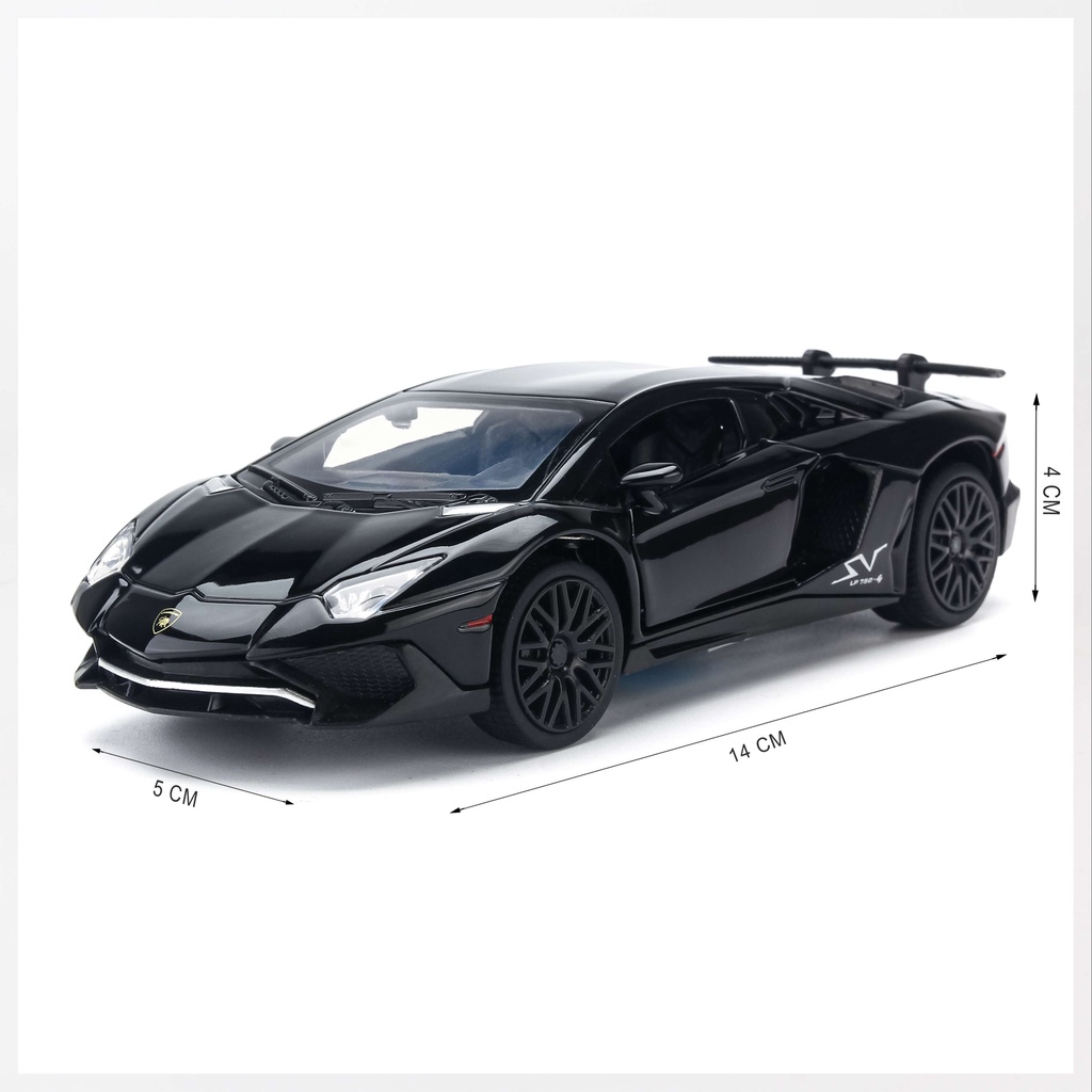 MÔ HÌNH XE XE MÔ HÌNH LAMBORGHINI AVENTADOR LP750-4 SV BLACK 1:32 MINIAUTO