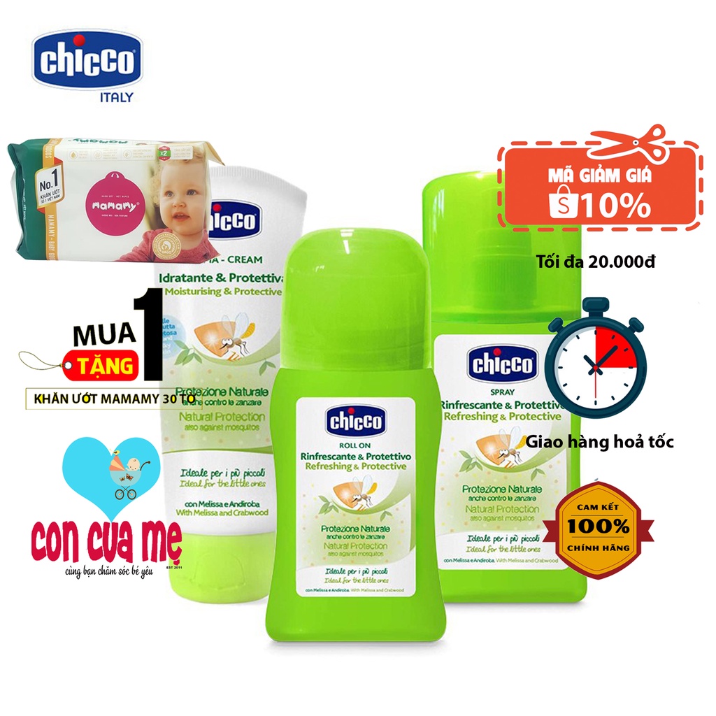 [Date 2023] Kem và xịt chống muỗi Chicco 60-100ml