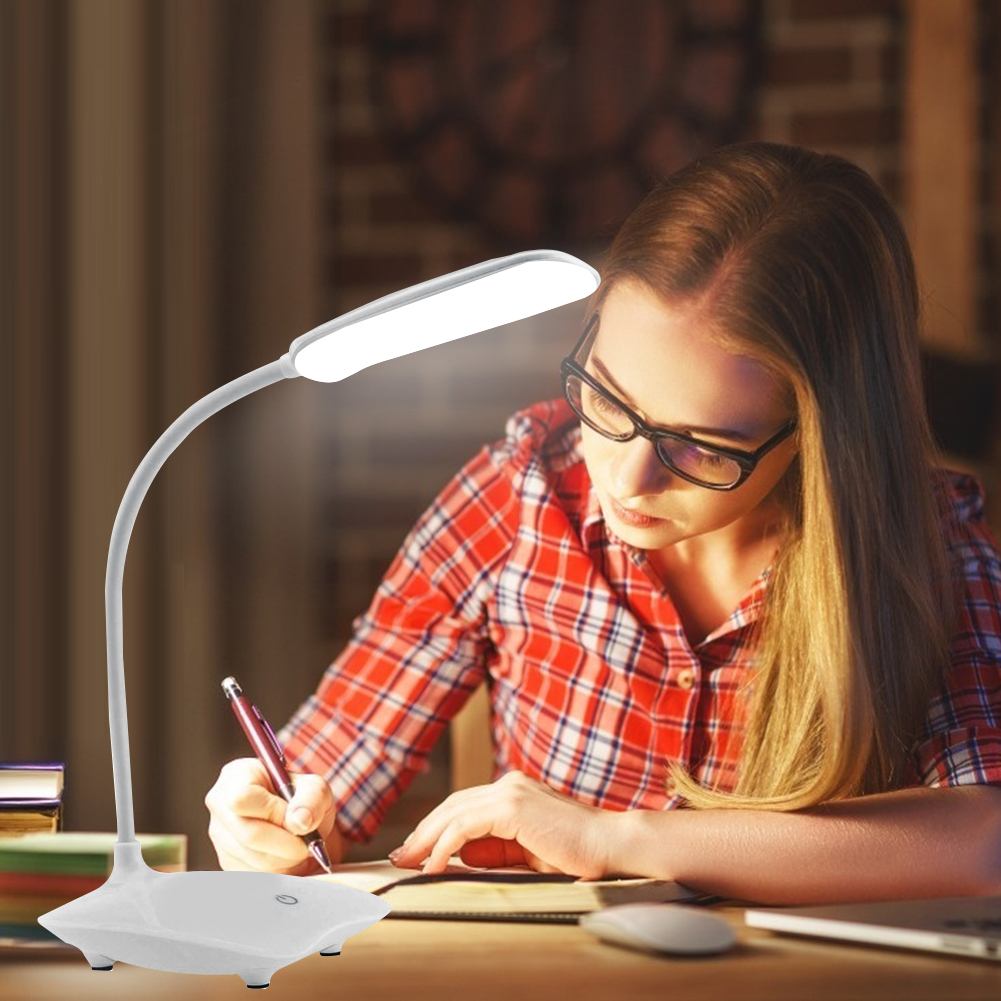 Đèn LED có công tắc chạm hiện đại bảo vệ mắt sạc USB linh hoạt để bàn đa năng