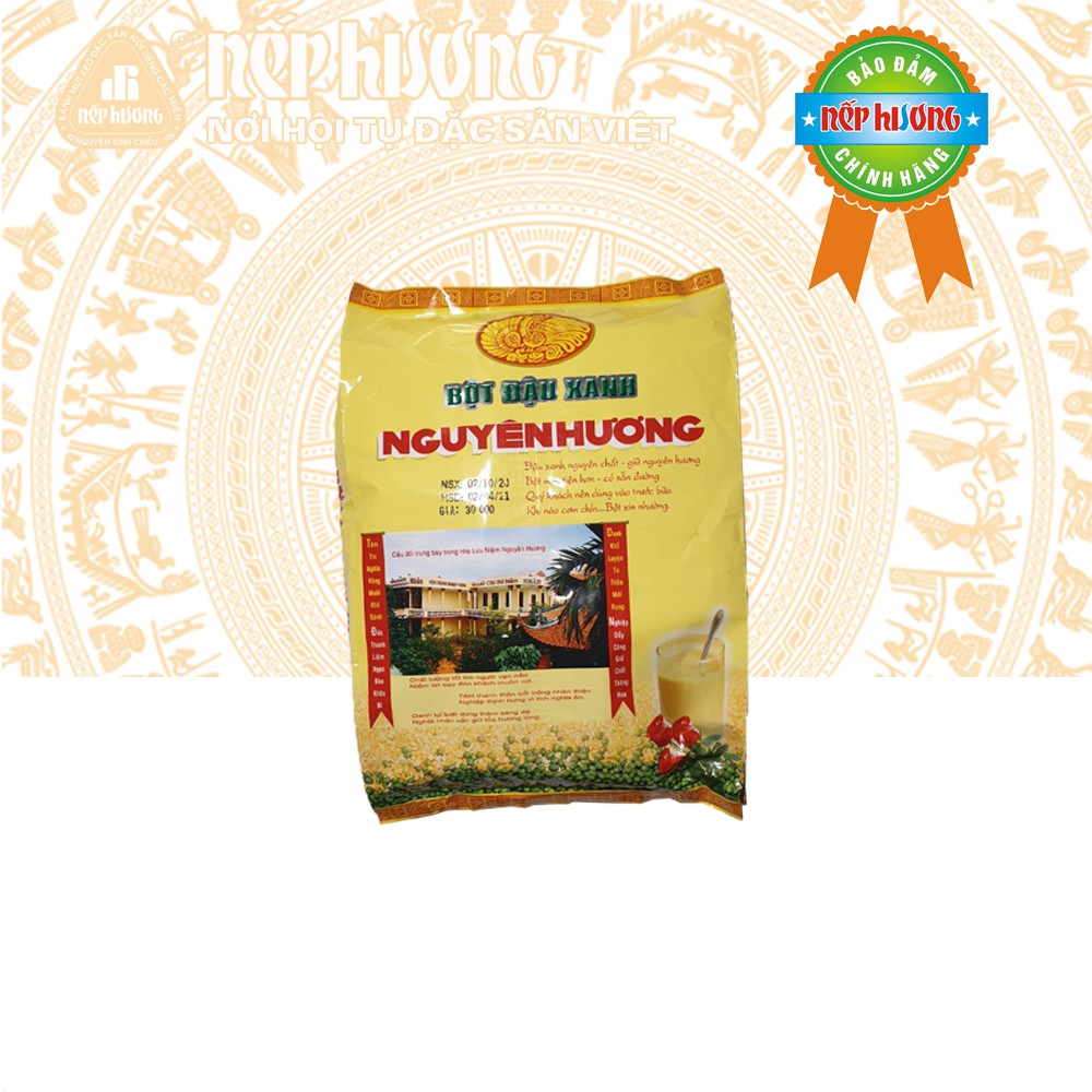 Bột đậu xanh Nguyên Hương có đường và nguyên chất - Đặc sản Hải Dương
