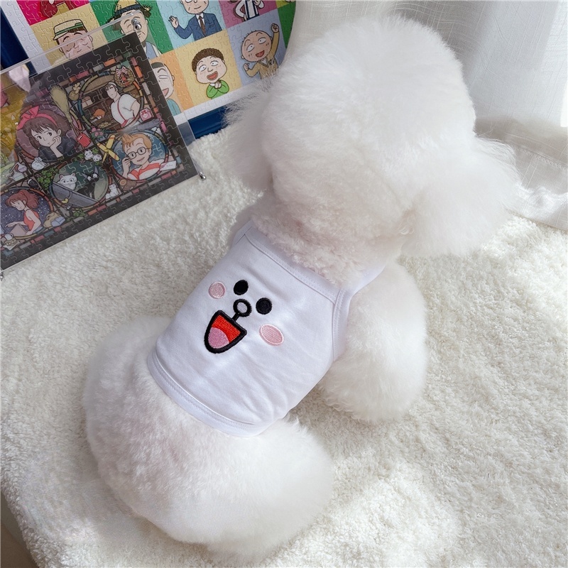 &lt;cutepethome&gt;Áo Cho Thú Cưng Họa Tiết Hoạt Hình Dễ Thương Thời Trang Hàn Quốc