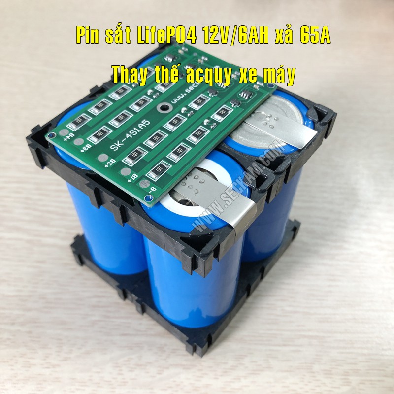 Pin sắt LifePO4 thay thế acquy xe máy