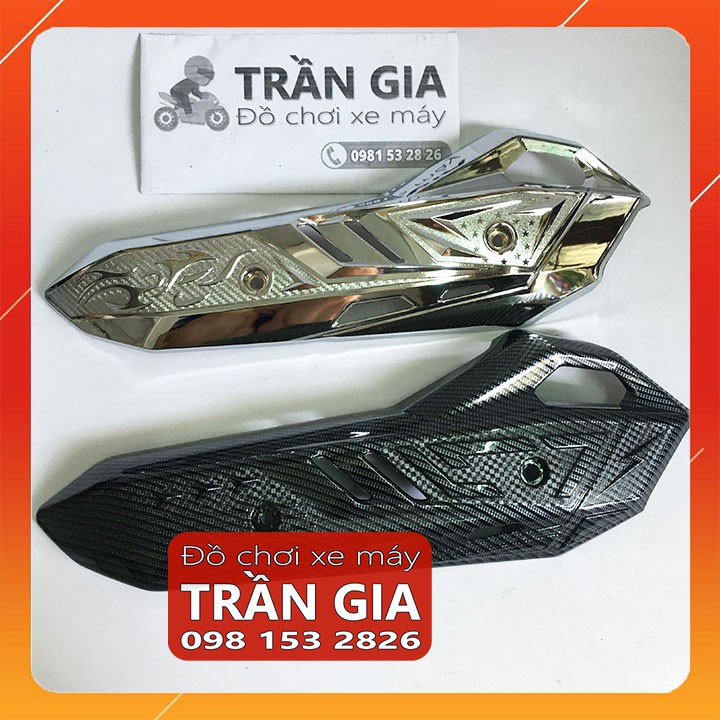 ✻┇◈Ốp pô xe AB airblade 2020-2021-2022 che bô air blade xi crom cacbon - phụ kiện trang trí