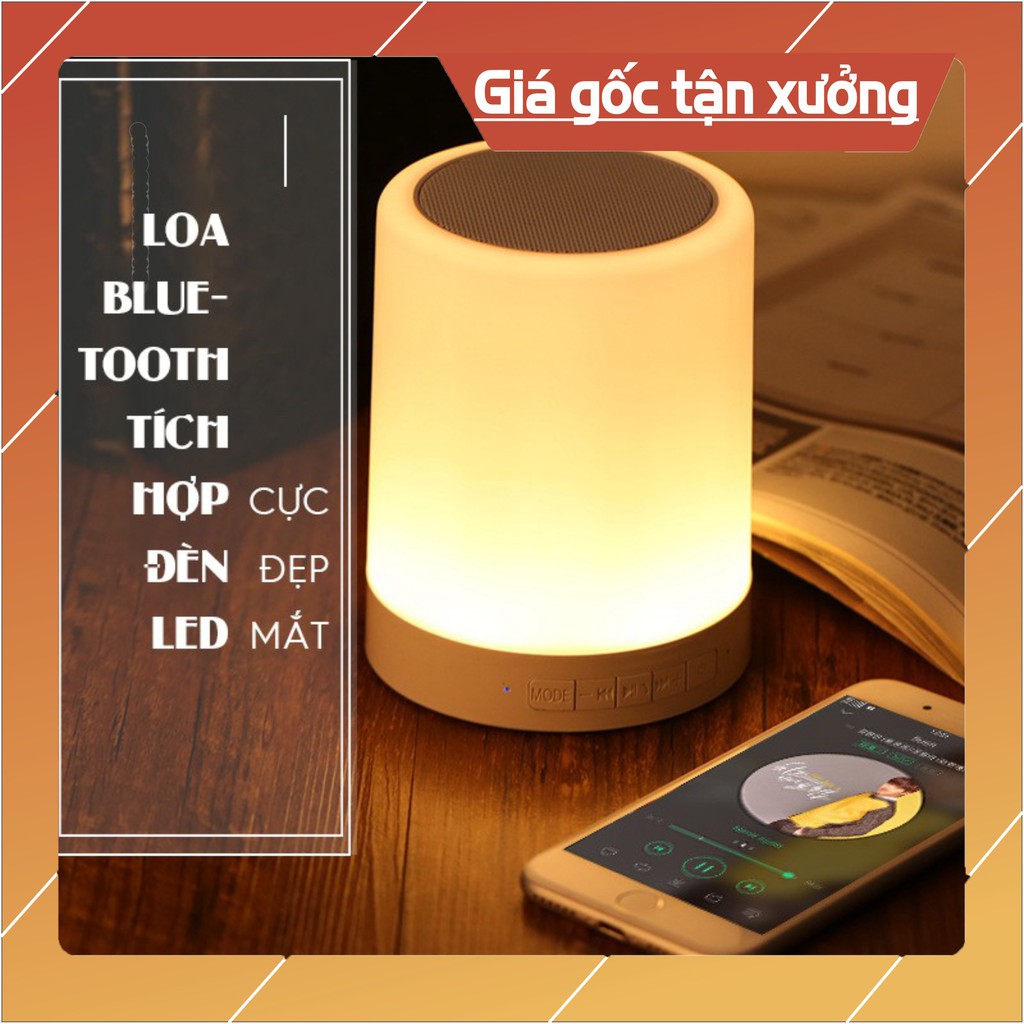 Loa Bluetooth Kết hợp đèn LED cảm ứng hiện đại, có móc treo