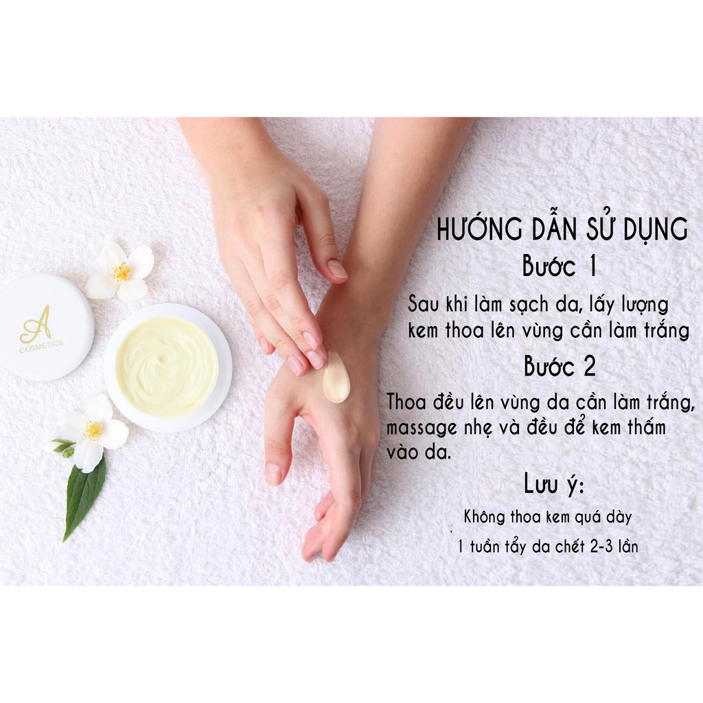 [Chính Hãng] Kem Body Mềm A, Kem Trắng Da Body  200gr